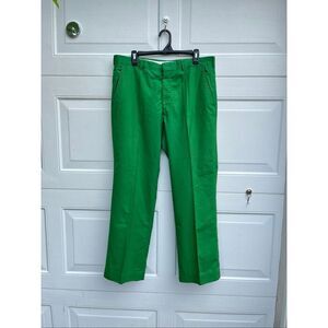 VTG 70s Kelly Green Golf Pants Preppy Country Club Mod Trousers 36x29